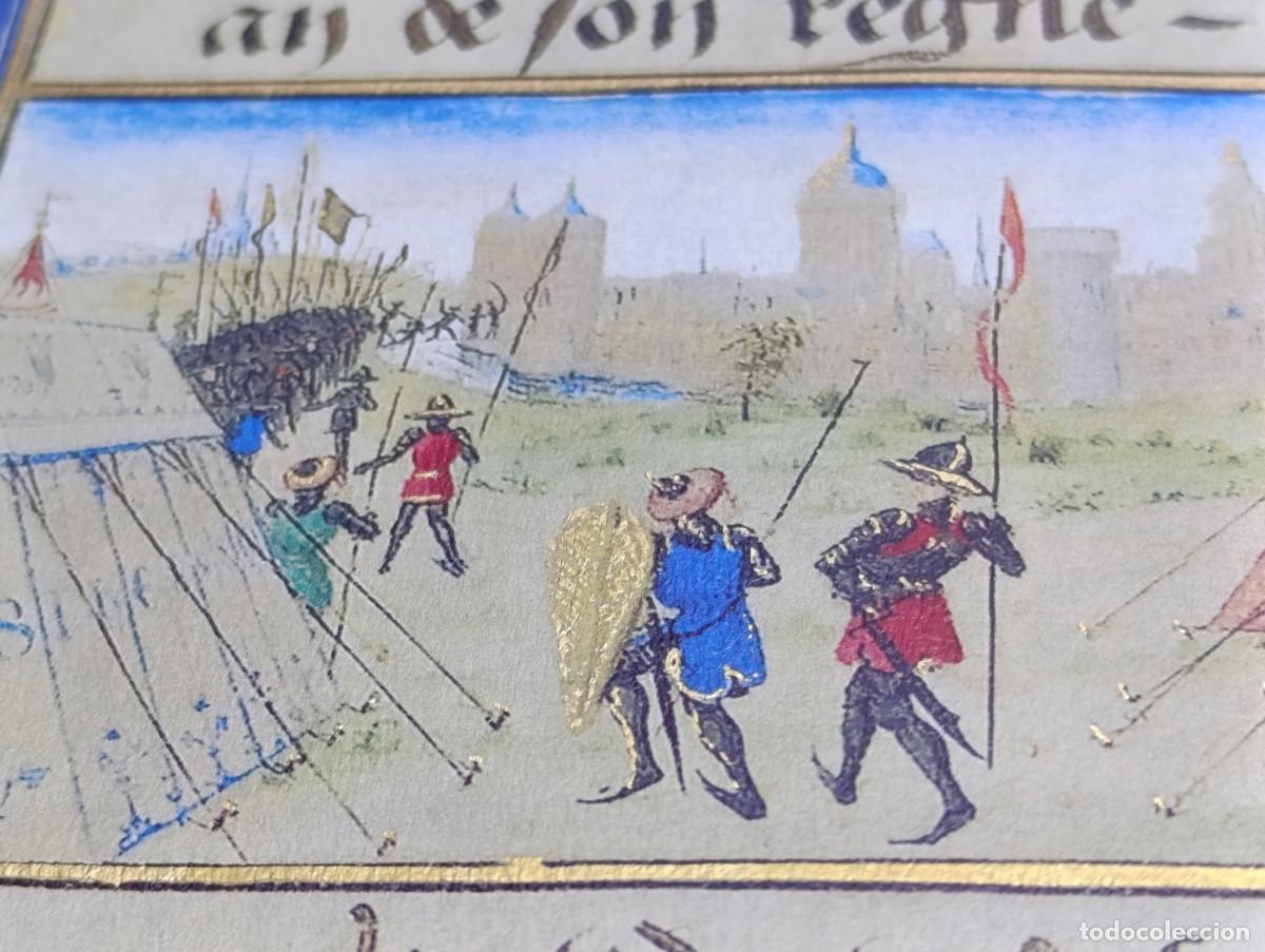 Otros objetos de arte: Hoja del C&oacute;dice &rdquo;Cr&oacute;nicas de las Cruzadas de Jerusal&eacute;n&rdquo; de 1450, facs&iacute;mil - Foto 11