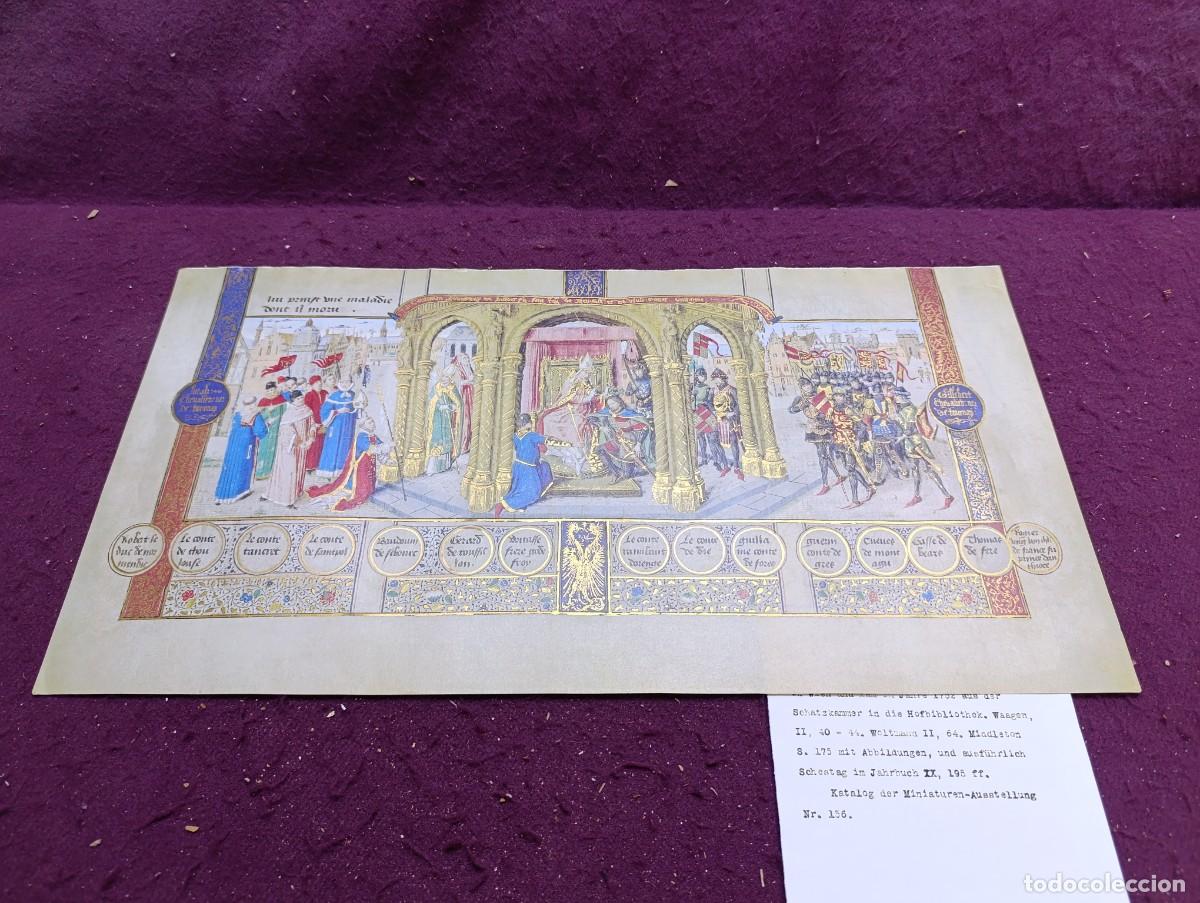 Otros objetos de arte: Hoja del C&oacute;dice &rdquo;Cr&oacute;nicas de las Cruzadas de Jerusal&eacute;n&rdquo; de 1450, facs&iacute;mil - Foto 12