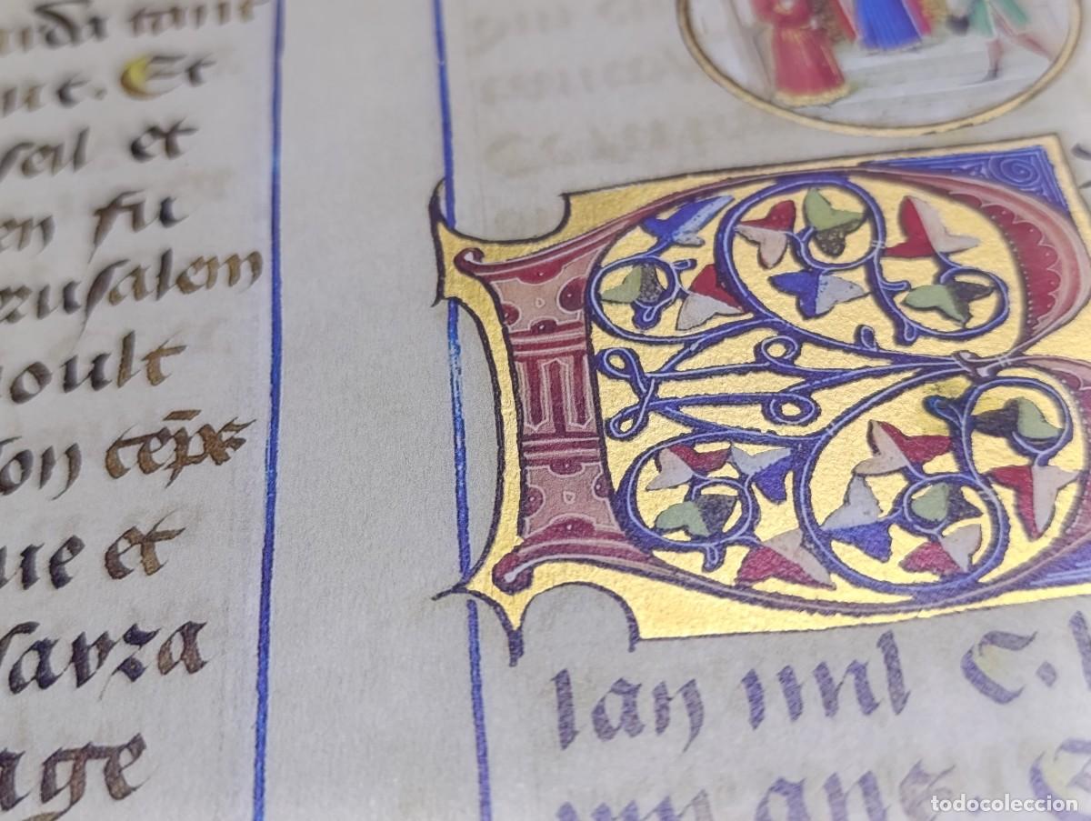 Otros objetos de arte: Hoja del C&oacute;dice &rdquo;Cr&oacute;nicas de las Cruzadas de Jerusal&eacute;n&rdquo; de 1450, facs&iacute;mil - Foto 10
