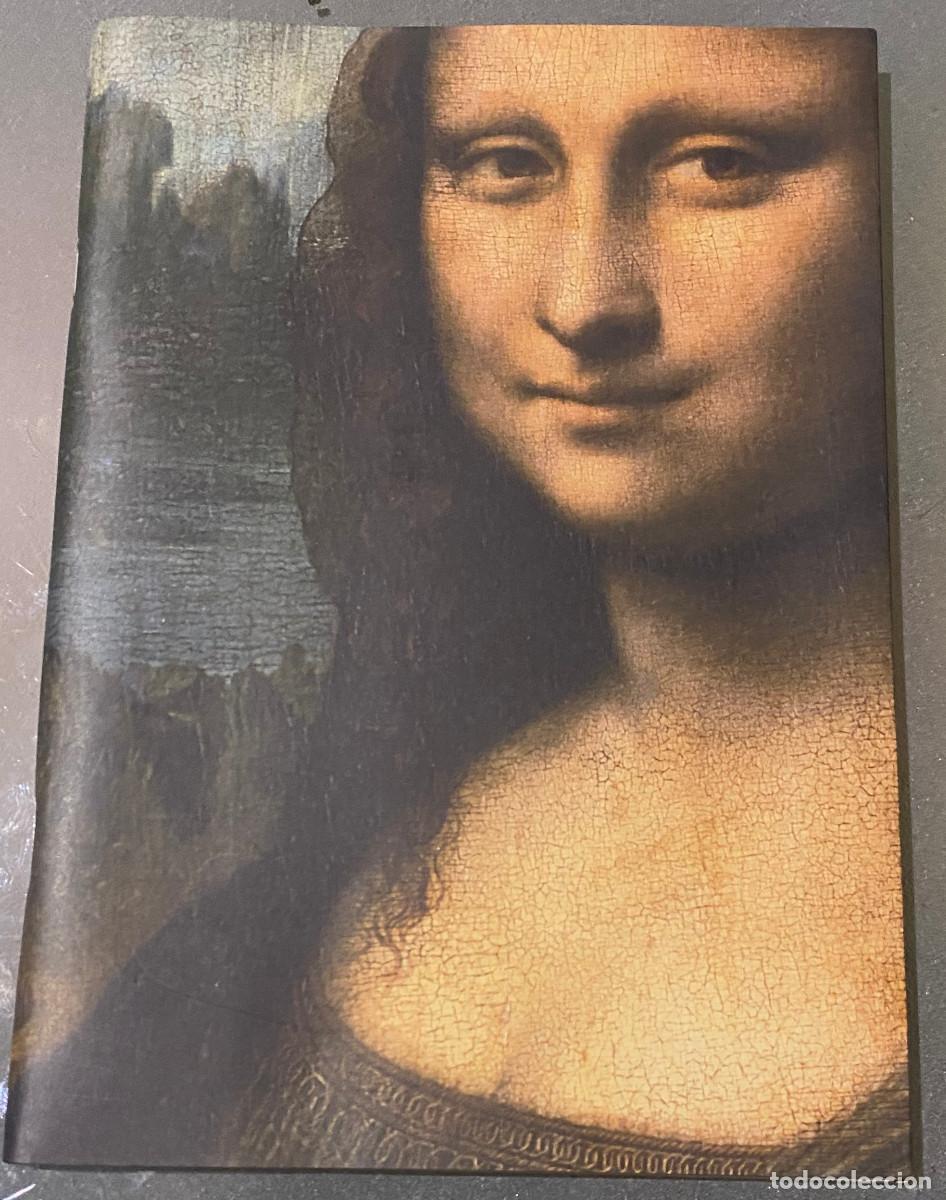 Otros objetos de arte: Cuaderno o bloc de notas con Mona Lisa o Gioconda de Leonardo. Tienda del Louvre, Par&iacute;s. Nuevo.