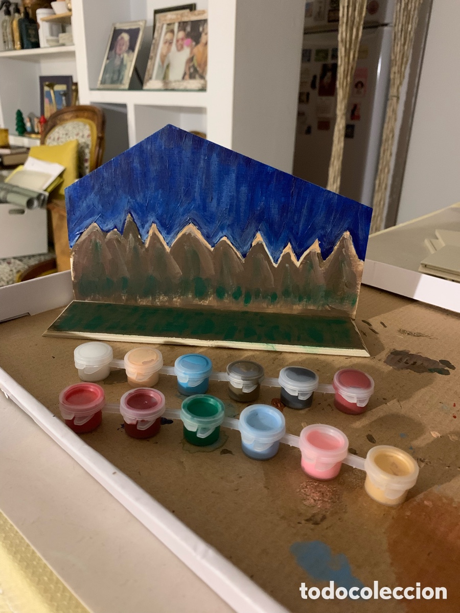 Otros objetos de arte: Bel&eacute;n de madera pintado a mano