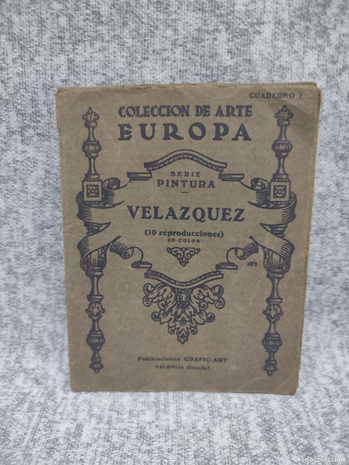 Otros objetos de arte: VELAZQUEZ. COLECCION DE ARTE EUROPA. SERIE PINTURA. LOTE 10 LAMINAS + ESTUCHE