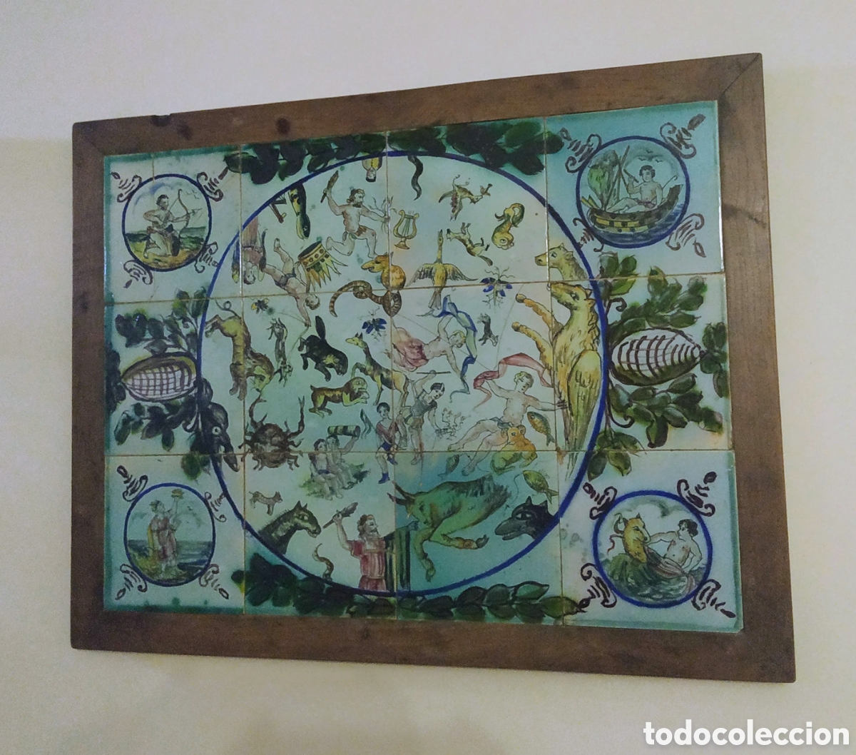 Otros objetos de arte: Cuadro azulejos antiguo - Foto 1