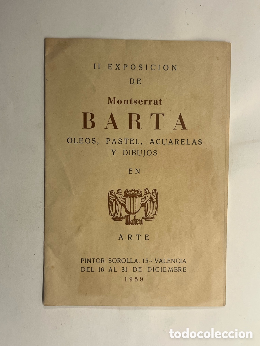 Otros objetos de arte: VALENCIA. Sala Exposiciones Mateu Arte. II EXPOSICION DE Montserrat BARTA. Bocetos de la pintora