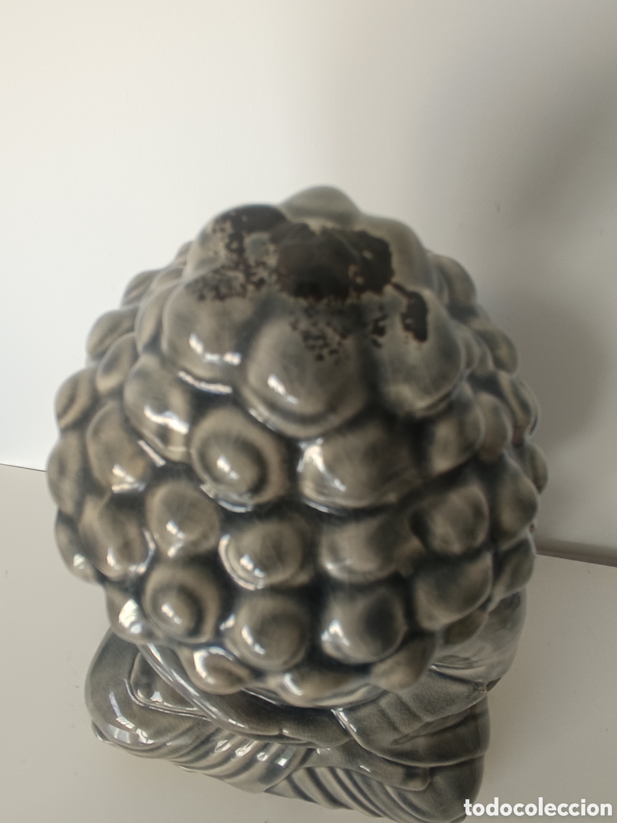 Otros objetos de arte: Gran Buda protector en porcelans gris - Foto 11