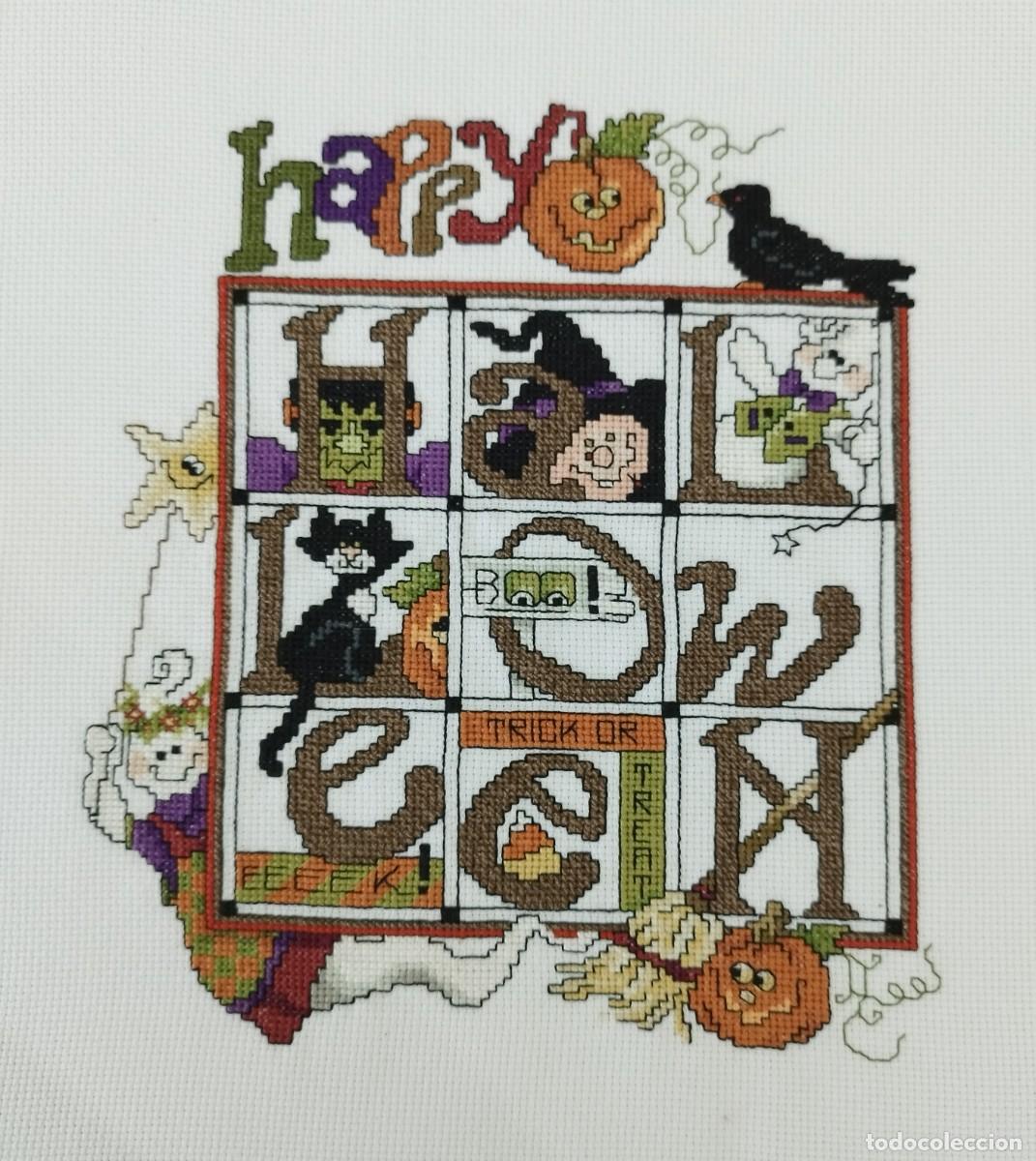 Otros objetos de arte: PUNTO DE CRUZ &rdquo;HALLOWEEN&rdquo; - FINISHED CROSS STITCH HALLOWEEN