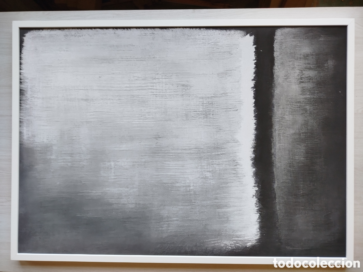 Otros objetos de arte: MARK ROTHKO. BIANCO SU NERO. VINILO IMPRESO. 100X70 CM.