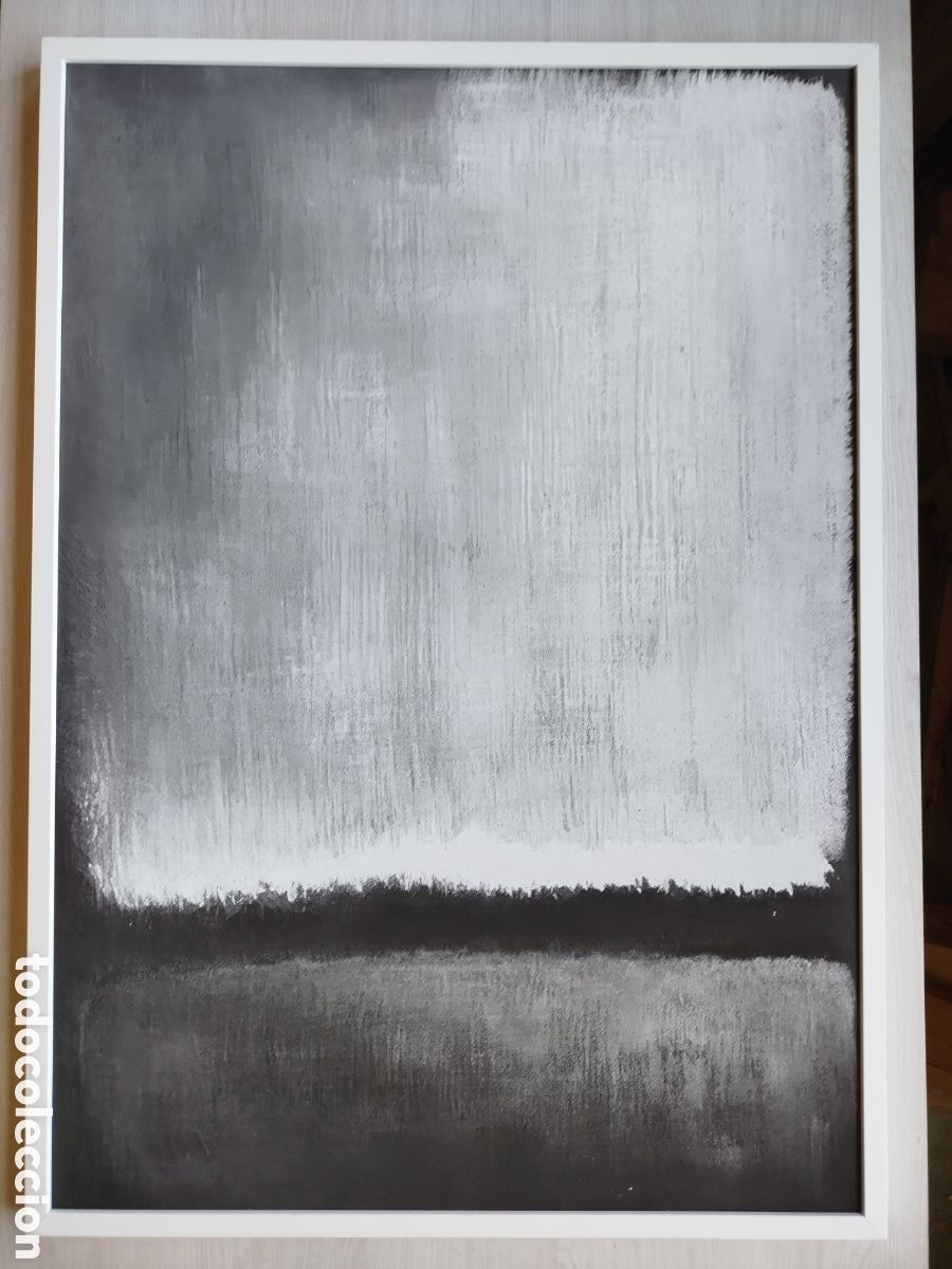 Otros objetos de arte: MARK ROTHKO. BIANCO SU NERO. VINILO IMPRESO. 100X70 CM.