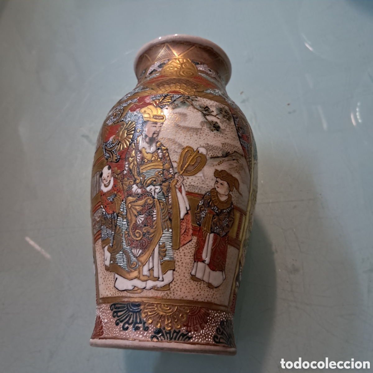 Otros objetos de arte: Jarr&oacute;n Meiji Satsuma japon&eacute;s antiguo, 20 cm CM
