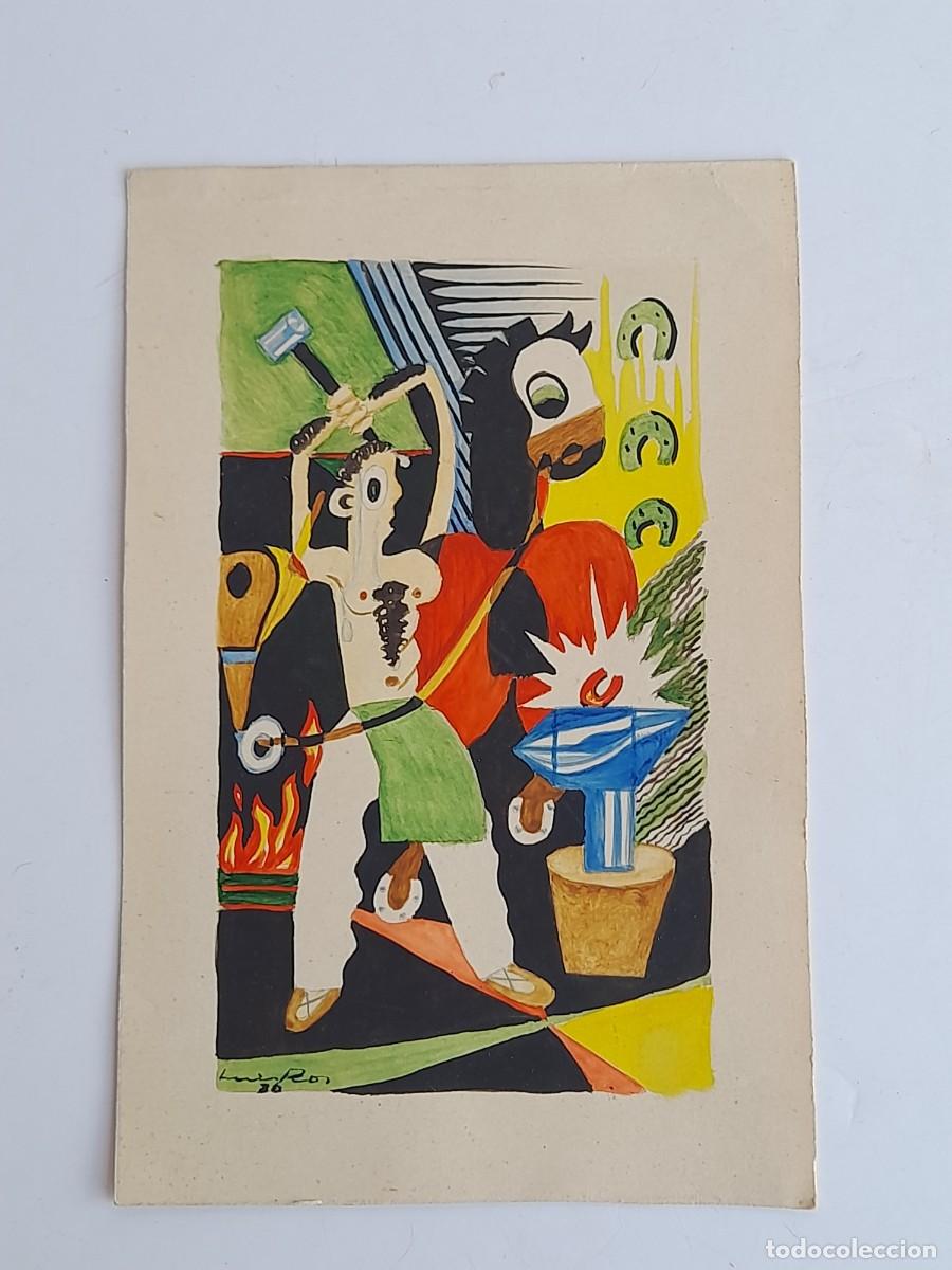 Otros objetos de arte: HERRERO, TECNICA MIXTA, LUIS ROS 36 - Foto 2