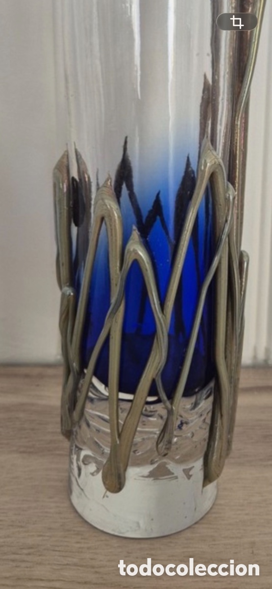 Otros objetos de arte: Jarr&oacute;n Jan Ber&aacute;nek Cristal Azul Bohemio Como nuevo &bull; Jan Ber&aacute;nek &bull; Azul y Transparente