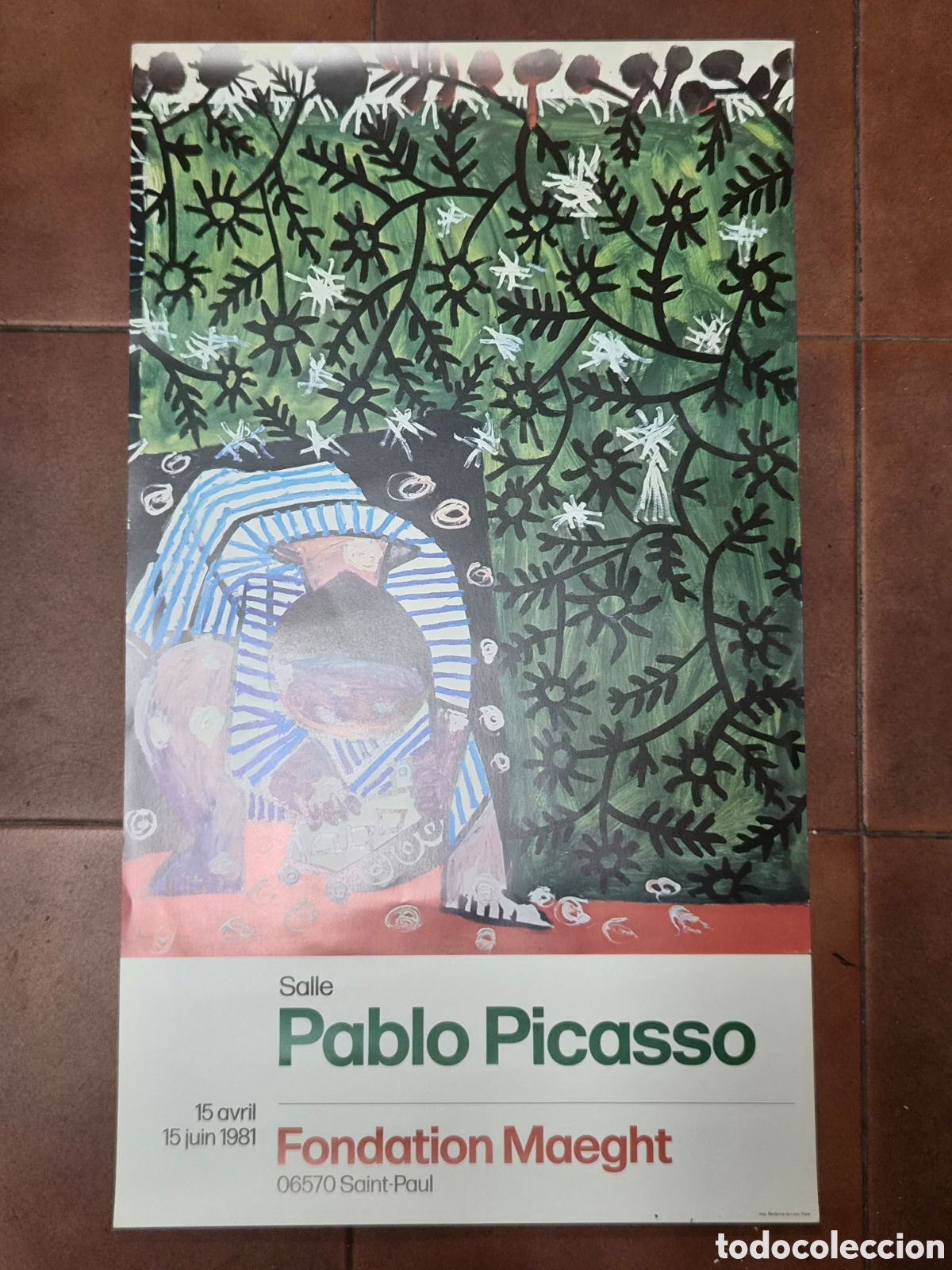 Otros objetos de arte: Cartel original Fondation Maeght* *Salle Pablo Picasso - 15 avril / 15 juin 1981* 06570 Saint-Paul