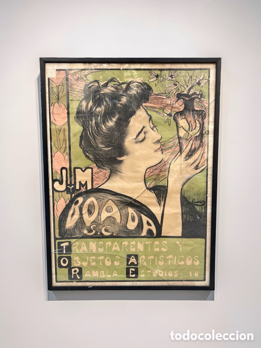 Otros objetos de arte: CARTEL COMERCIAL CATAL&Aacute;N LIT UTRILLO Y RIALP BARNA