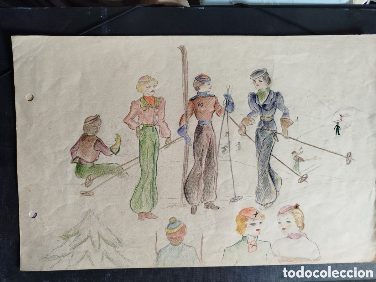 Otros objetos de arte: Dibujo original Margarita Ib&aacute;&ntilde;ez