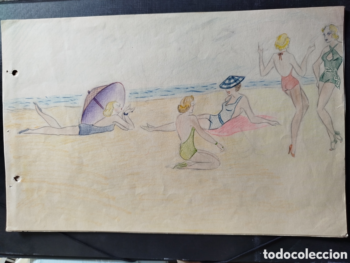 Otros objetos de arte: Dibujo original de Margarita Ib&aacute;&ntilde;ez