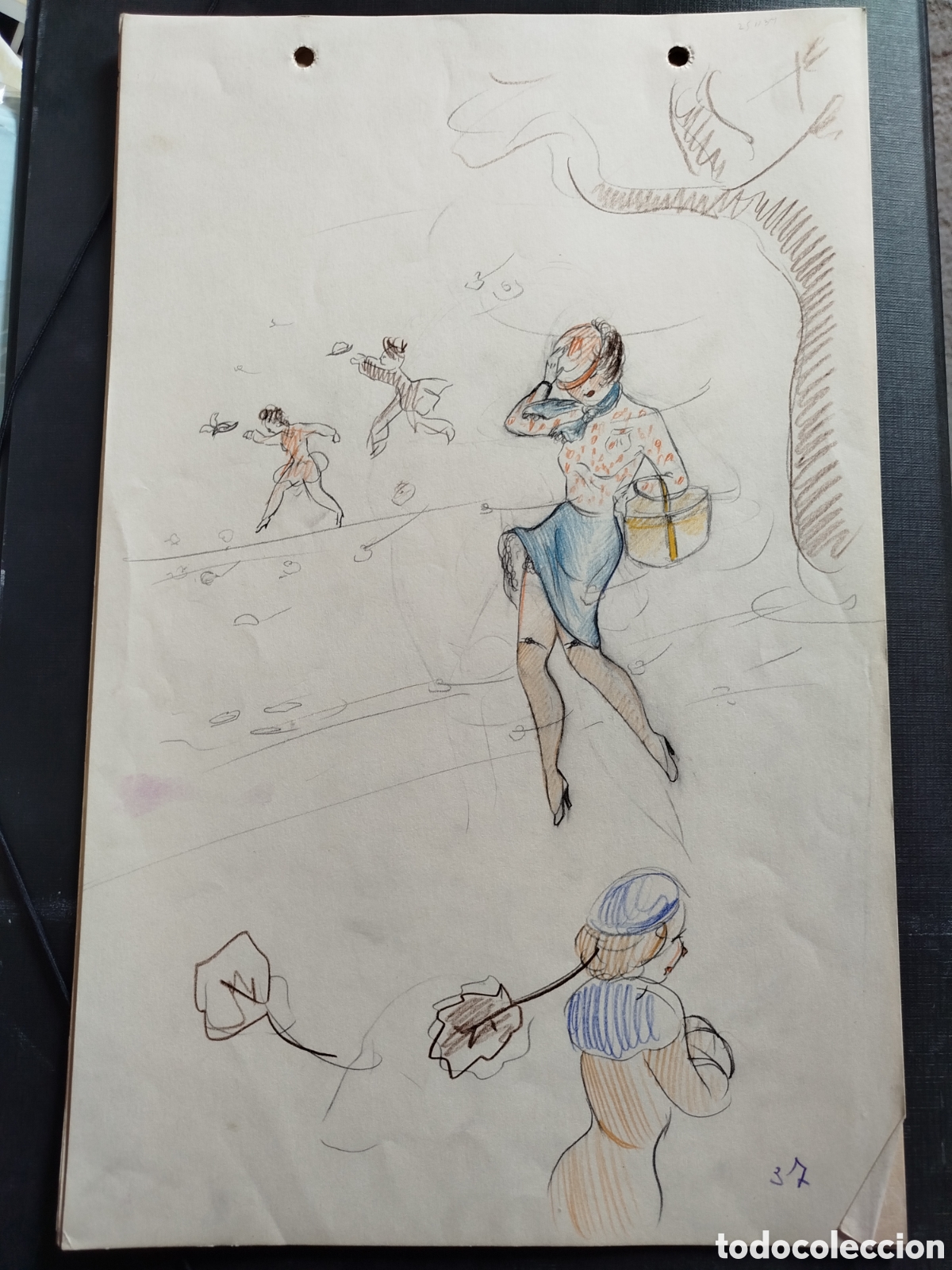 Otros objetos de arte: Dibujo original de Margarita Ib&aacute;&ntilde;ez
