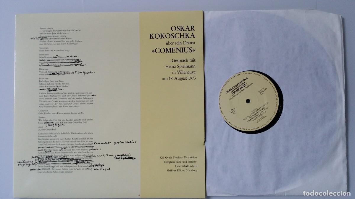 Arte: Oskar KOKOSCHKA, Registro sonoro en vinilo Spielmann-Kokoschka muy LIMITADO / 1976