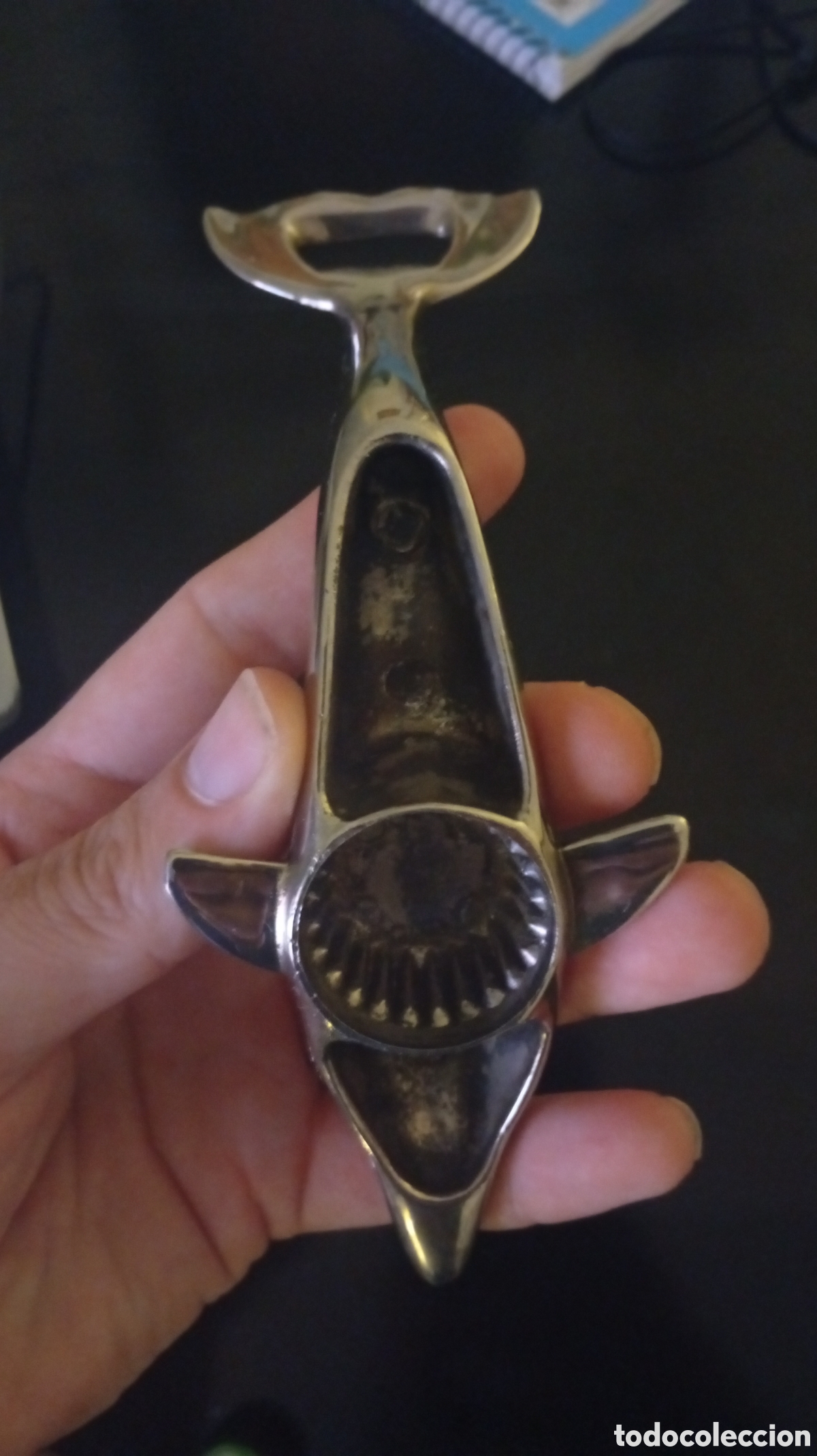 Otros objetos de arte: Delf&iacute;n chapado en plata - Foto 3