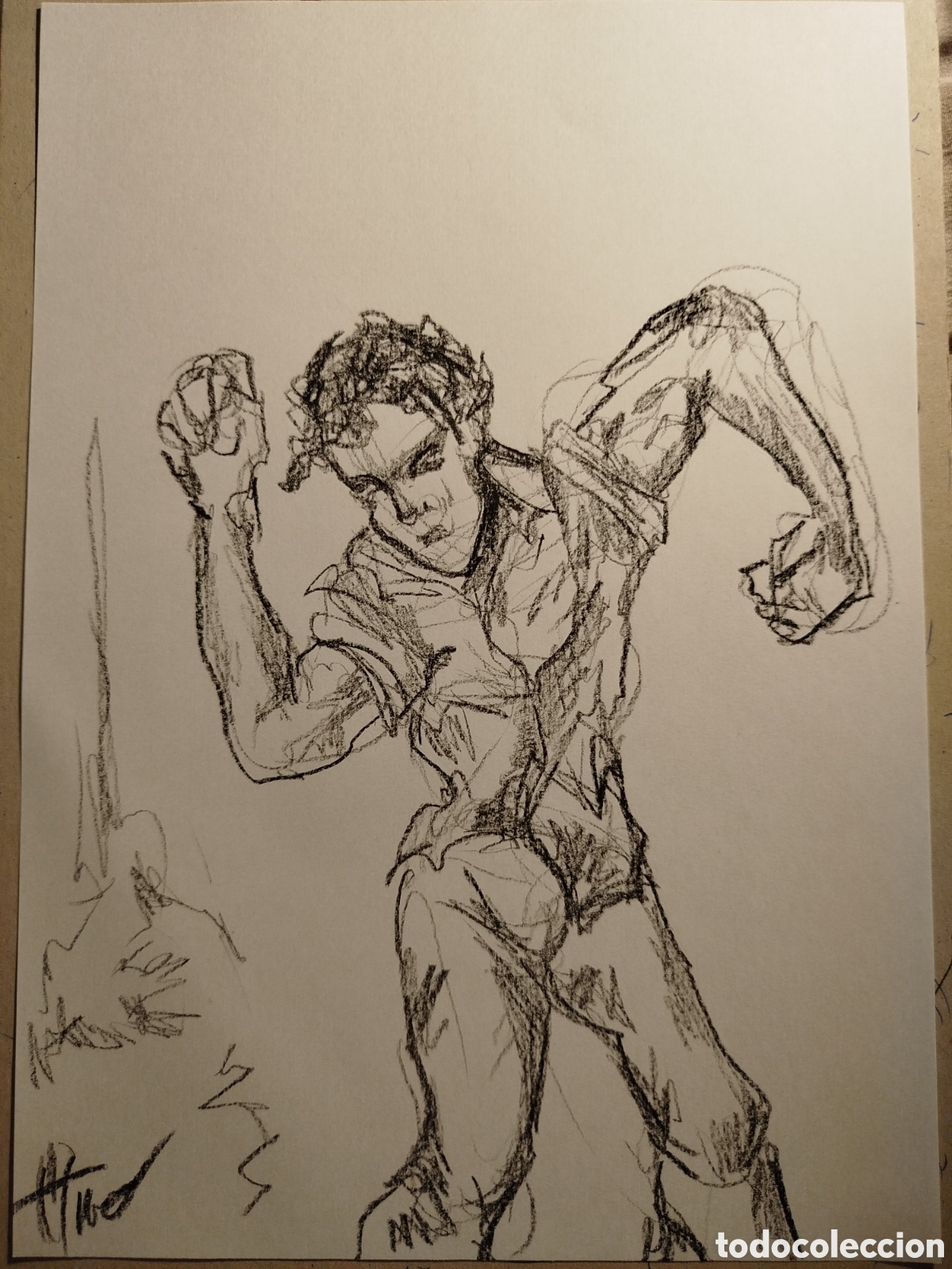 Otros objetos de arte: Dibujo original modelo masculino