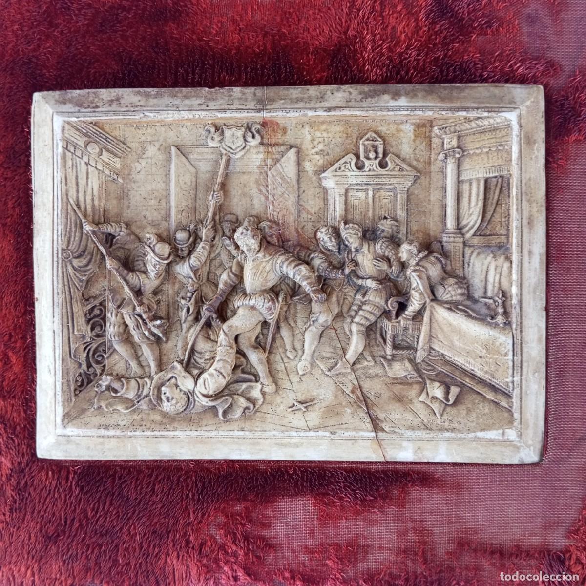 Otros objetos de arte: Cuadro en bajorrelieve antiguo del asesinato del duque de Guisa