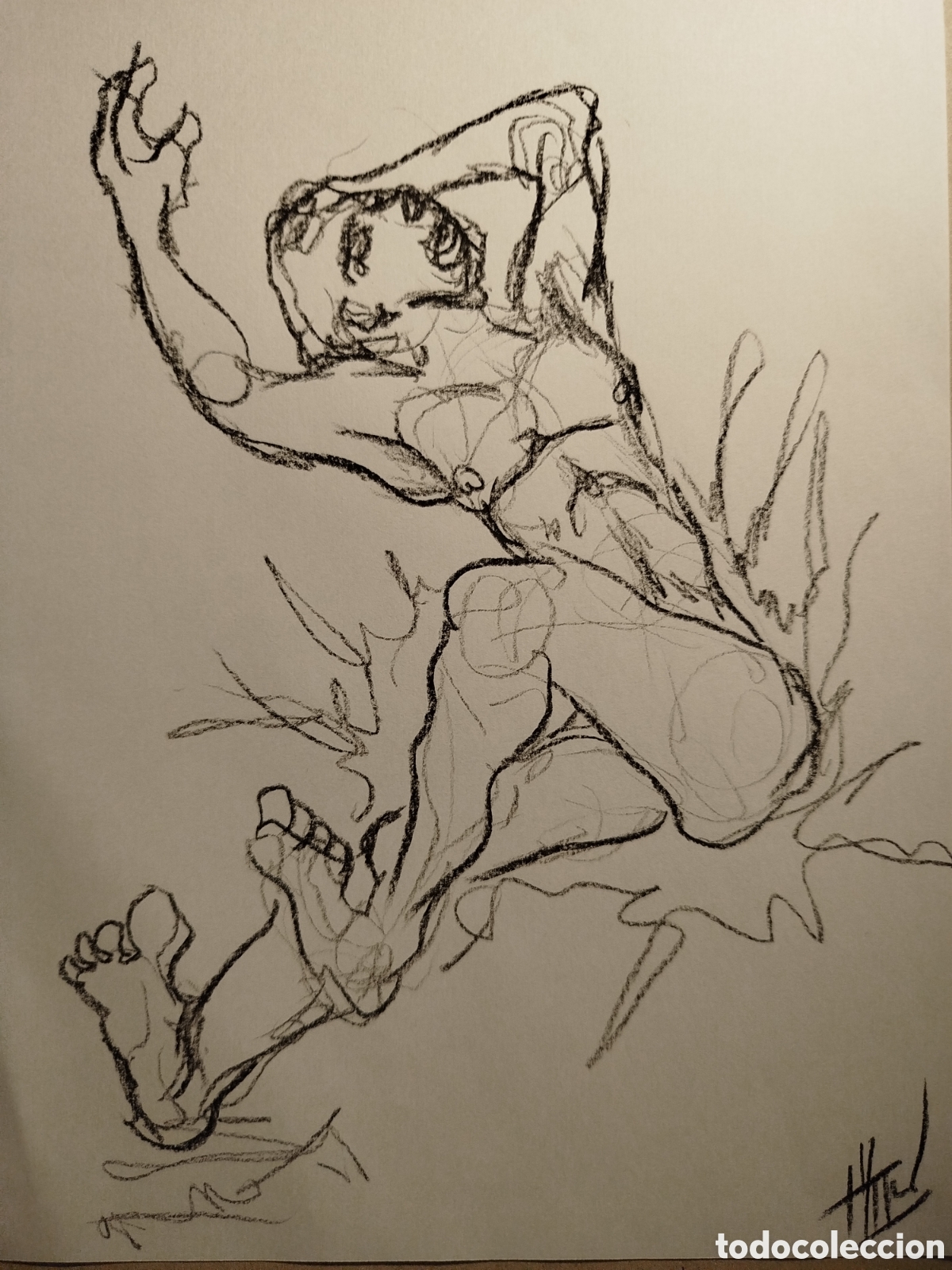 Otros objetos de arte: Dibujo original modelo masculino