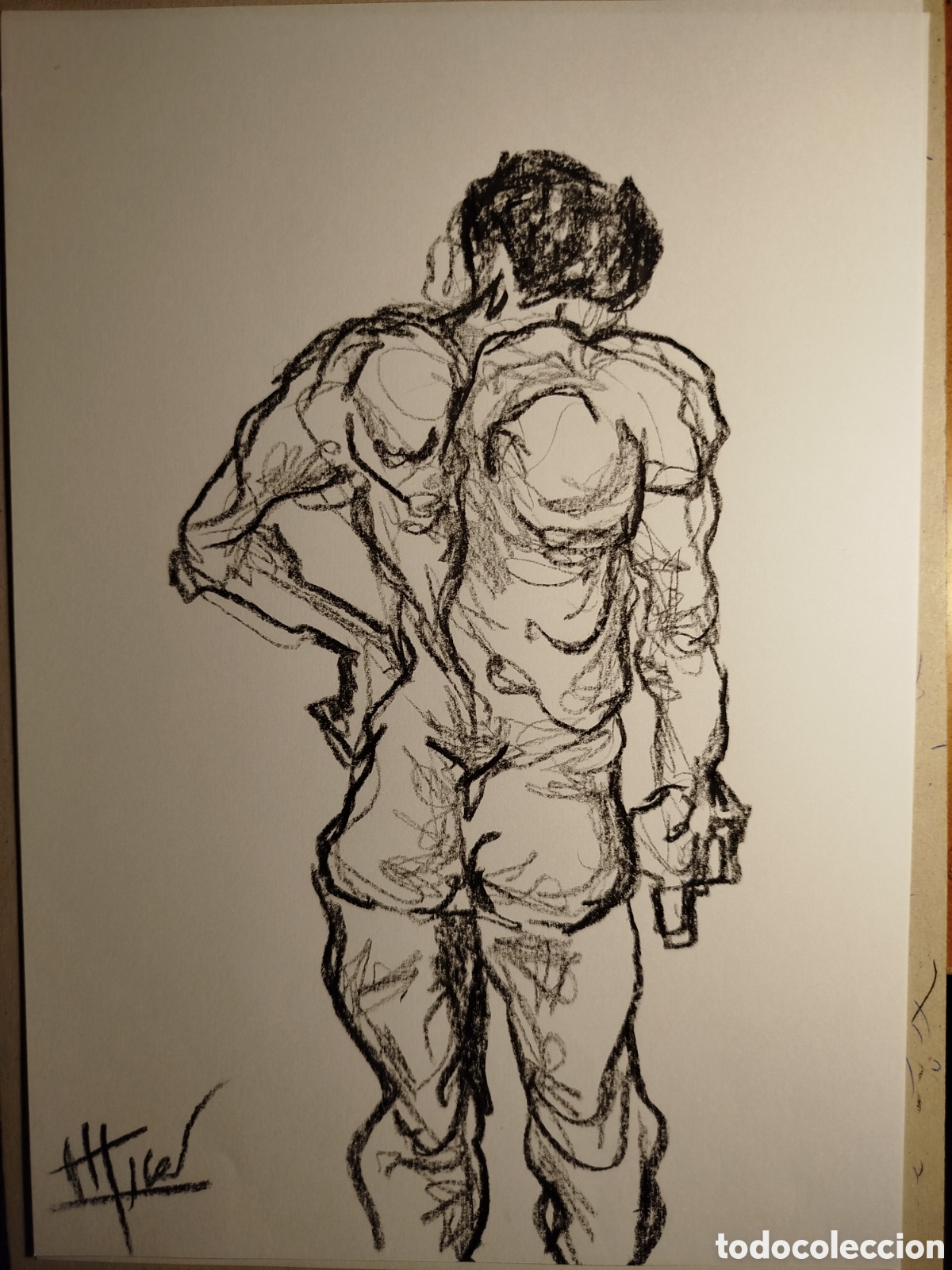 Otros objetos de arte: Dibujo original modelo masculino