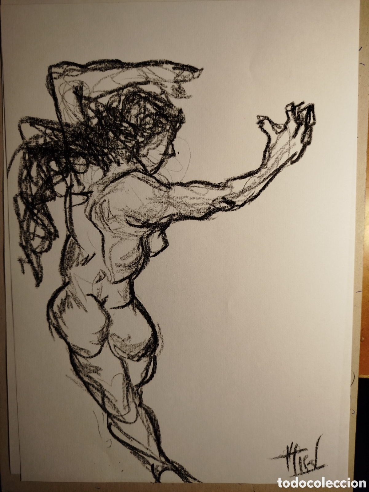 Otros objetos de arte: Dibujo original modelo femenino