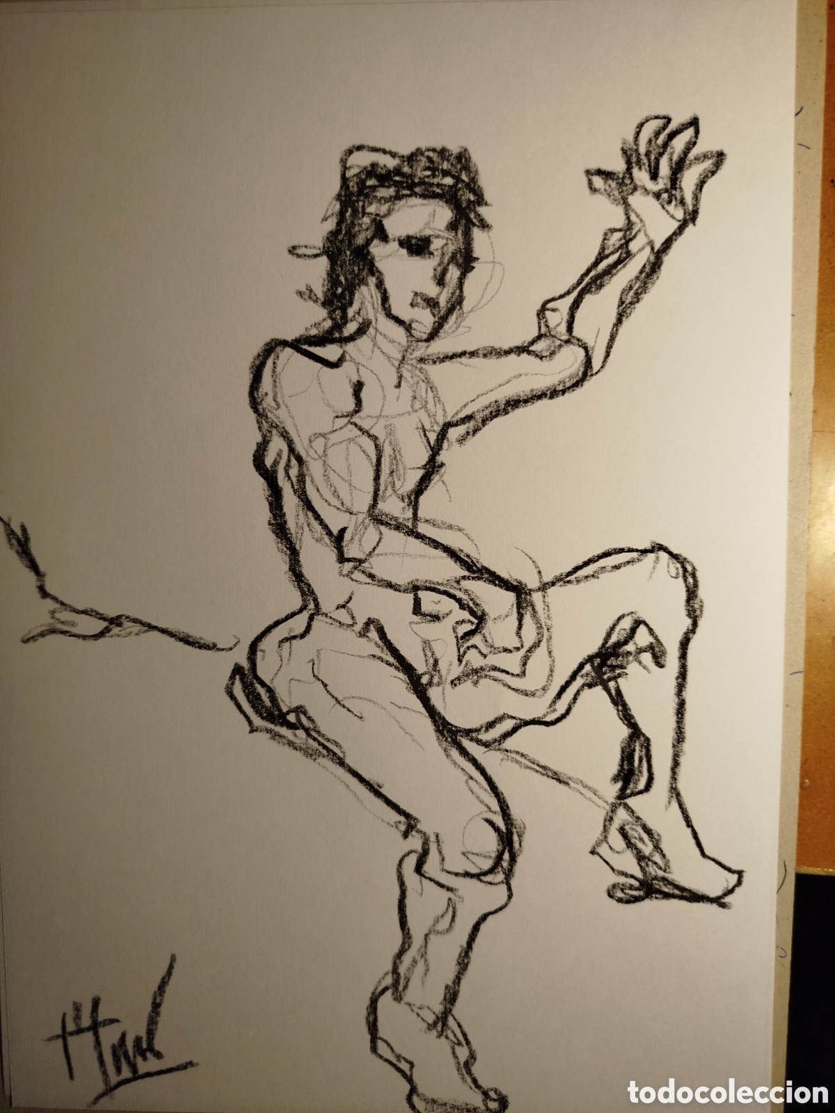 Otros objetos de arte: Dibujo original modelo masculino