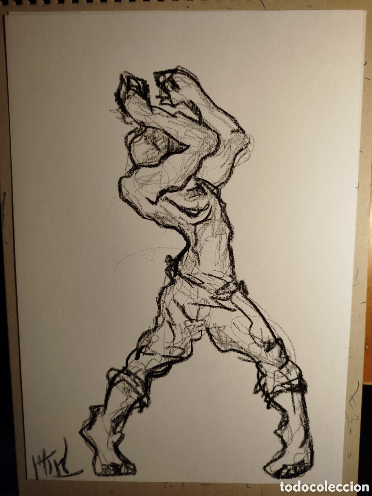 Otros objetos de arte: Dibujo original modelo masculino