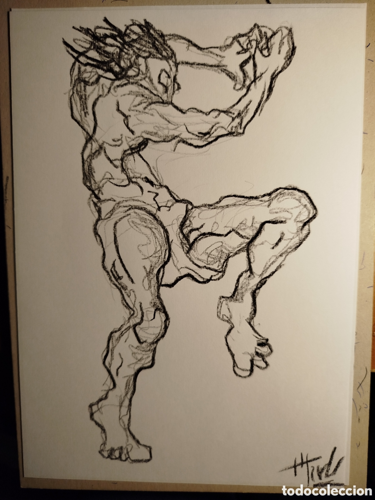 Otros objetos de arte: Dibujo original modelo masculino