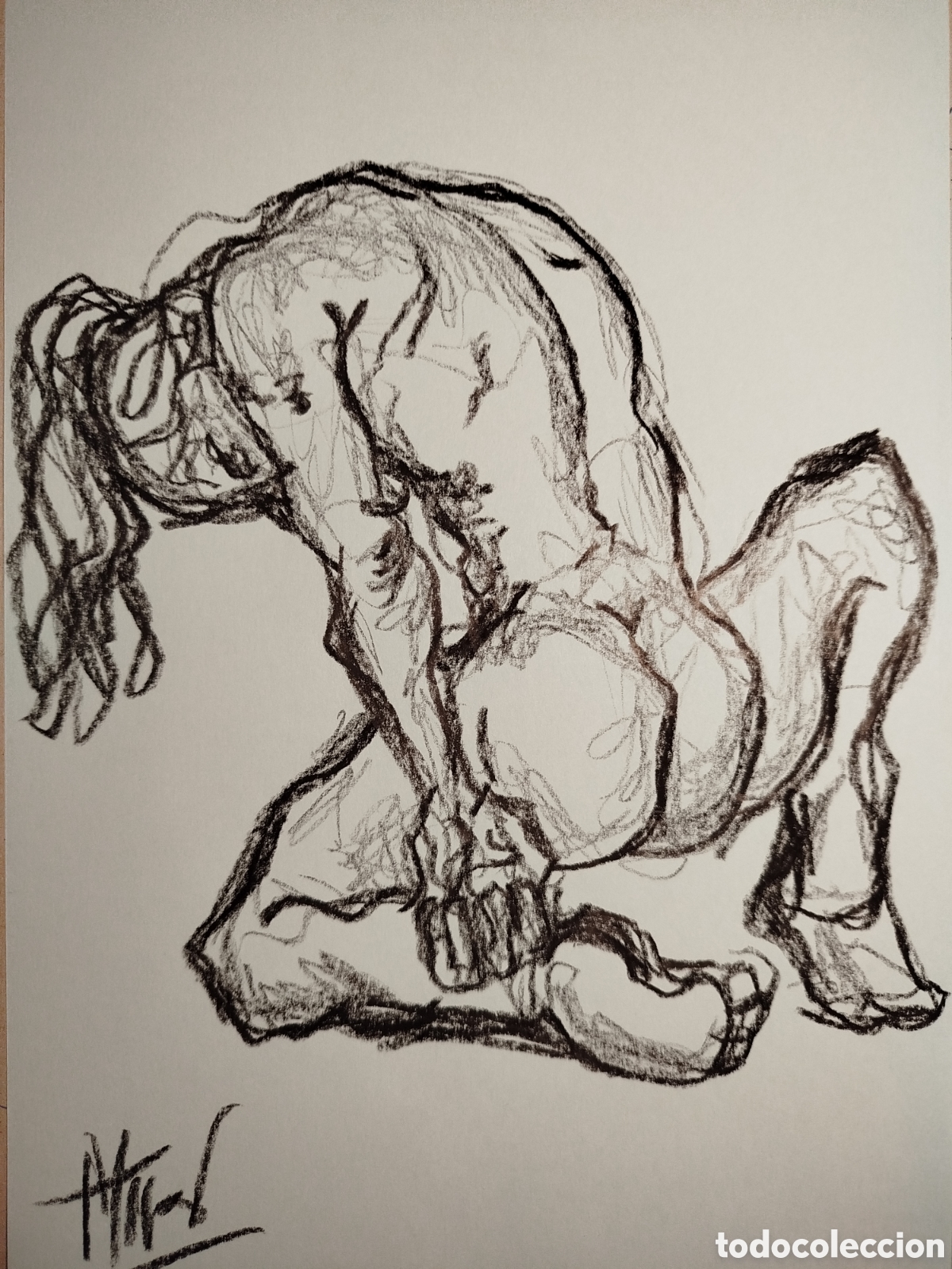 Otros objetos de arte: Dibujo original modelo femenino