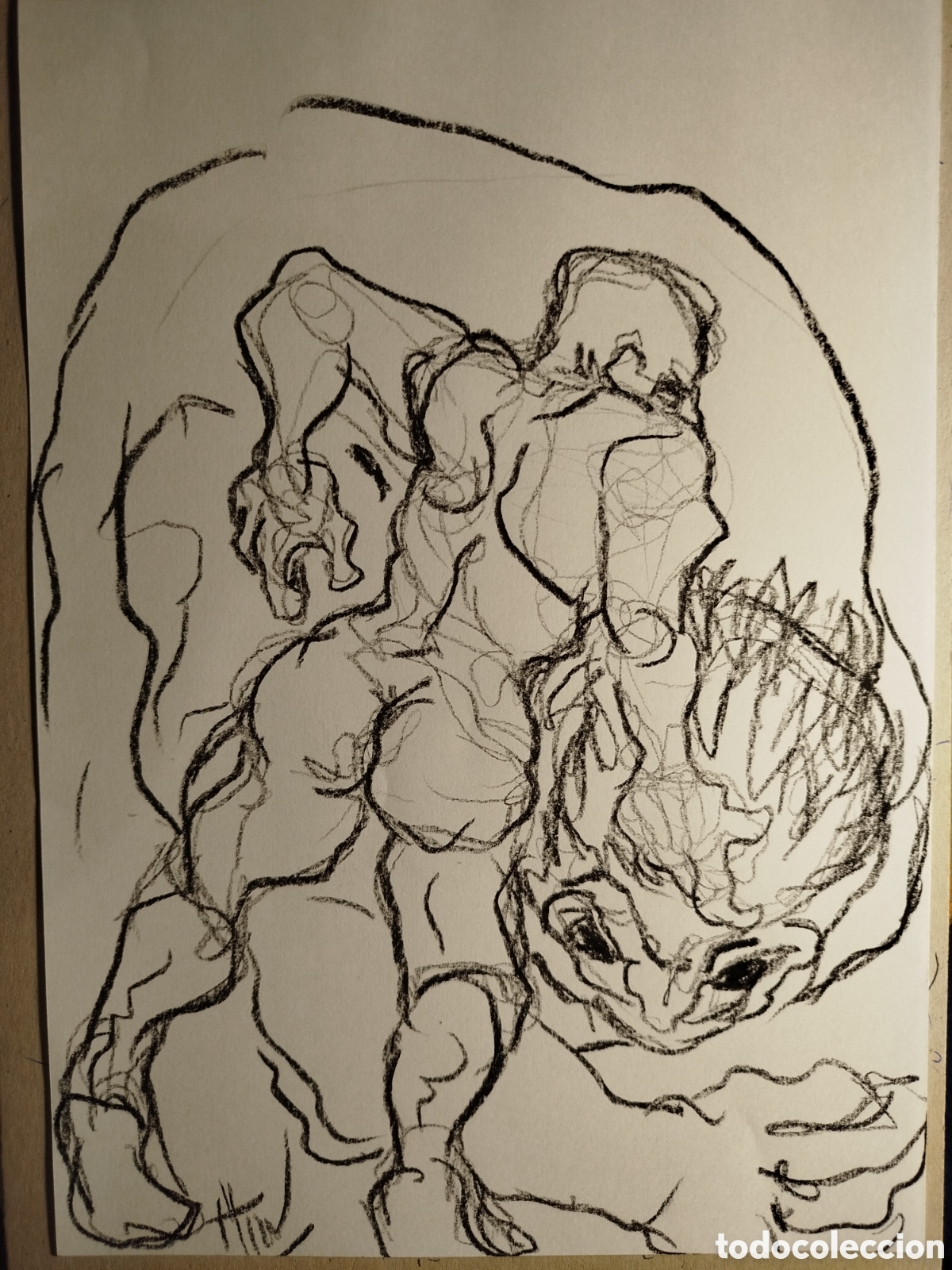 Otros objetos de arte: Dibujo original modelo masculino