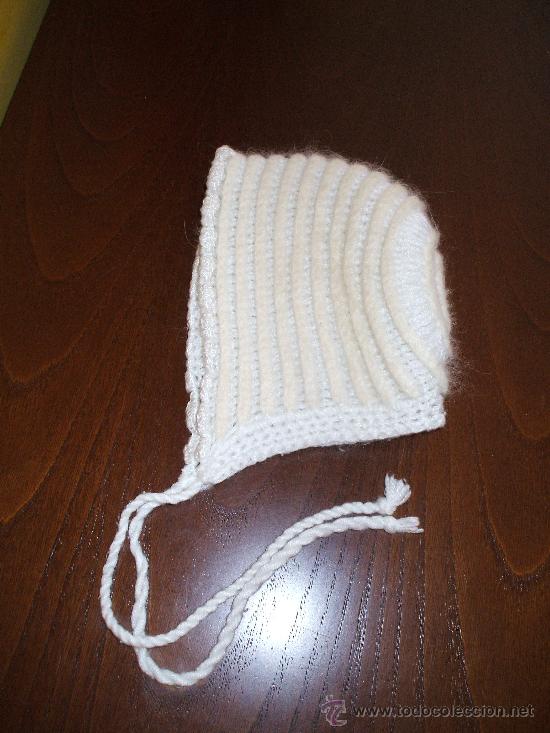 Vestidos mu&ntilde;eca espa&ntilde;ola cl&aacute;sica: Gorrito de perle y angora - Foto 1