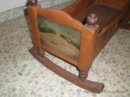 Vestidos mu&ntilde;eca espa&ntilde;ola cl&aacute;sica: cuna de madera para munecas - Foto 2