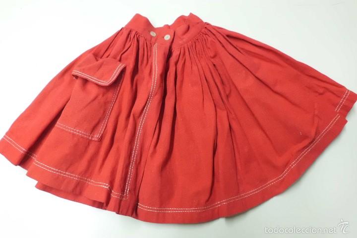 Vestidos mu&ntilde;eca espa&ntilde;ola cl&aacute;sica: FALDA ROJA PARA MU&Ntilde;ECA - Foto 1