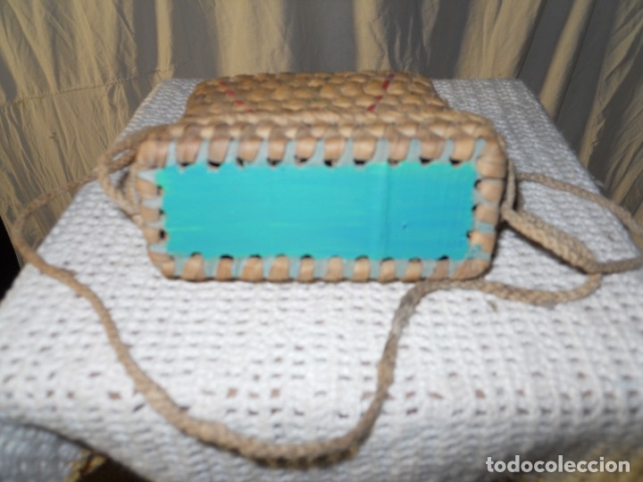 Vestidos mu&ntilde;eca espa&ntilde;ola cl&aacute;sica: antiguo bolsito de mu&ntilde;ecas, de enea. - Foto 2