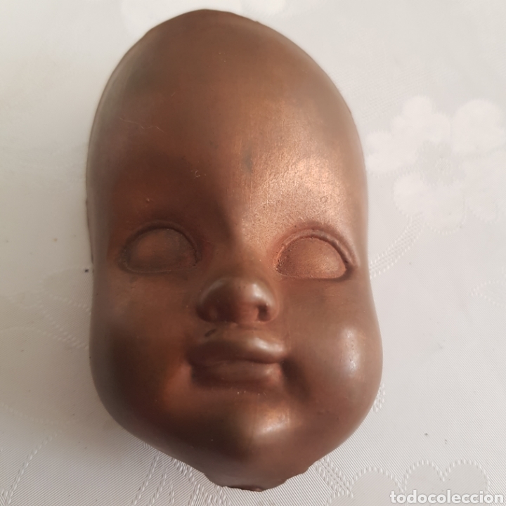Vestidos mu&ntilde;eca espa&ntilde;ola cl&aacute;sica: Molde bronce cara de mu&ntilde;eca. 9x6cm. - Foto 1