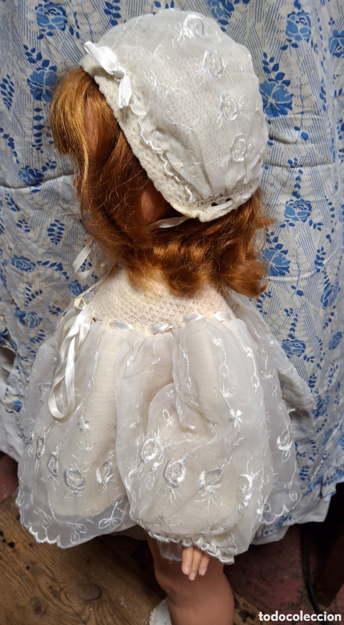 Vestidos mu&ntilde;eca espa&ntilde;ola cl&aacute;sica: Vestidito de mu&ntilde;eca con tul y gorrita - Foto 3