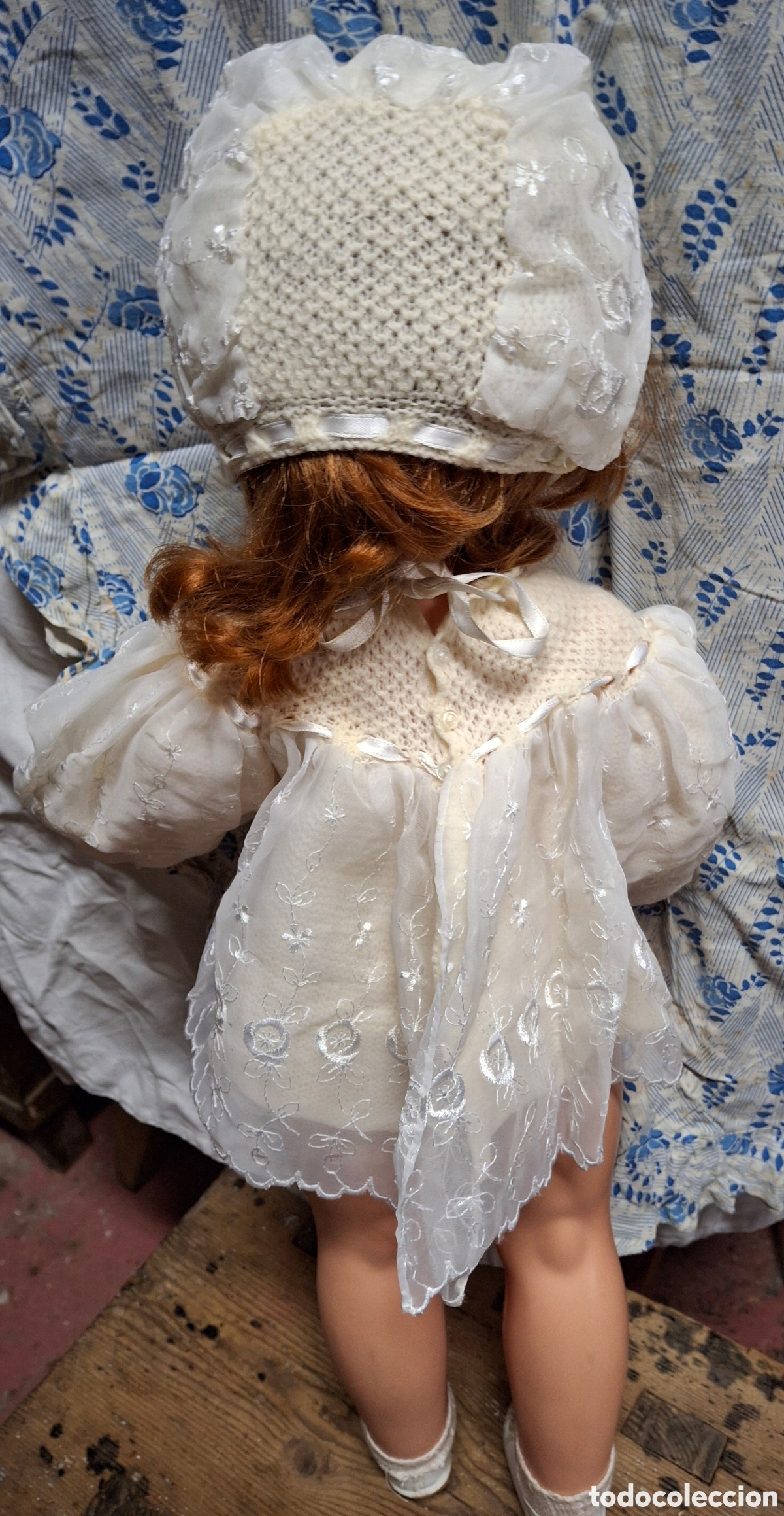 Vestidos mu&ntilde;eca espa&ntilde;ola cl&aacute;sica: Vestidito de mu&ntilde;eca con tul y gorrita - Foto 4