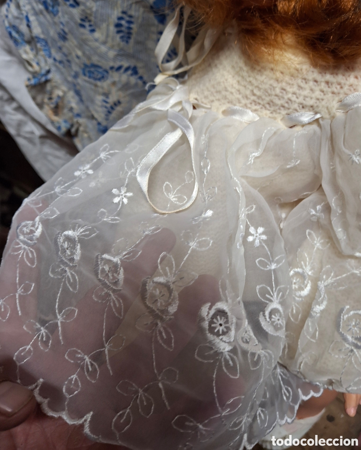 Vestidos mu&ntilde;eca espa&ntilde;ola cl&aacute;sica: Vestidito de mu&ntilde;eca con tul y gorrita - Foto 5