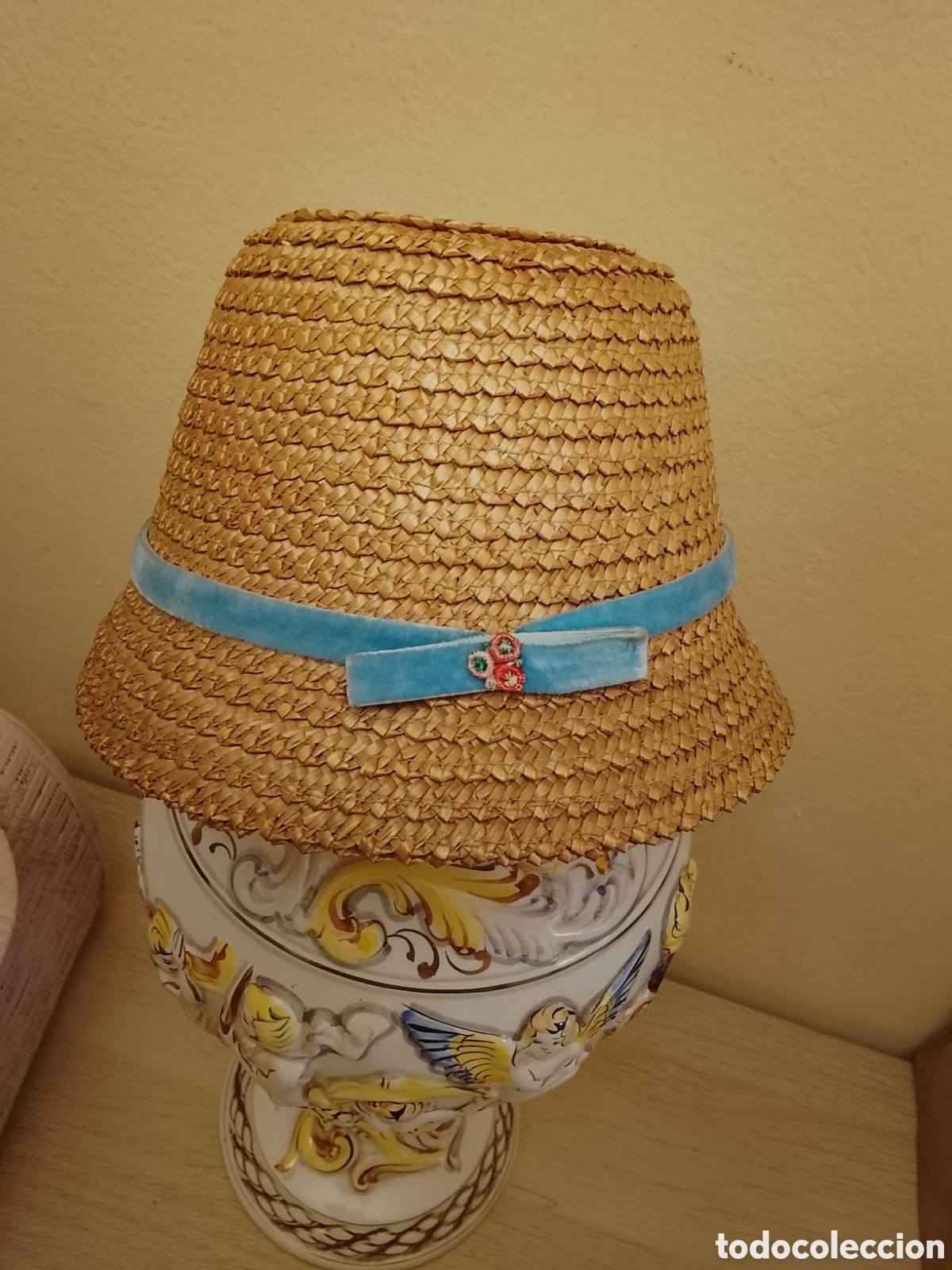 Vestidos Mu&ntilde;eca Espa&ntilde;ola Cl&aacute;sica: Sombrero de paja para mu&ntilde;ecas Guendolina .Es de los a&ntilde;os 50.Veg fotos y leer descripci&oacute;n.