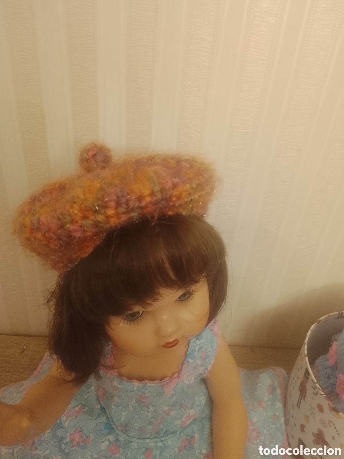 Vestidos Mu&ntilde;eca Espa&ntilde;ola Cl&aacute;sica: Gorra de lana ,para Mariquita Perez