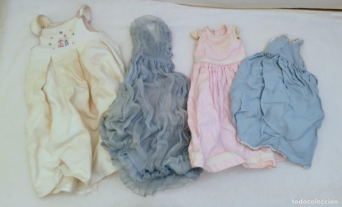Vestidos Boneca Espanhola Cl&aacute;ssica: 4 vestidos para mu&ntilde;eca. A&ntilde;os 40. Colores y tejidos variados.