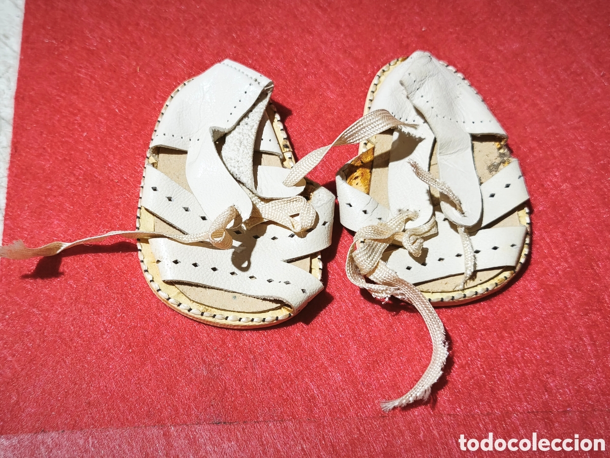 Vestidos mu&ntilde;eca espa&ntilde;ola cl&aacute;sica: Antiguas sandalias zapatillas chanclas zapatos para mu&ntilde;eca antigua mariquita perez o similar