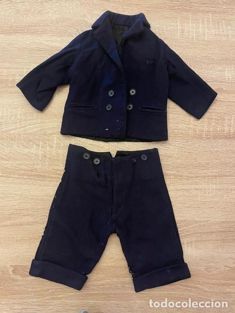Vestidos mu&ntilde;eca espa&ntilde;ola cl&aacute;sica: TRAJE PA&Ntilde;O AZUL ANTIGUO PARA MU&Ntilde;ECA