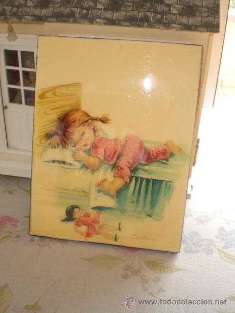 Vestidos mu&ntilde;ecas espa&ntilde;olas: CUADRO INFANTIL VINTAGE DE CONSTANZA - Foto 1