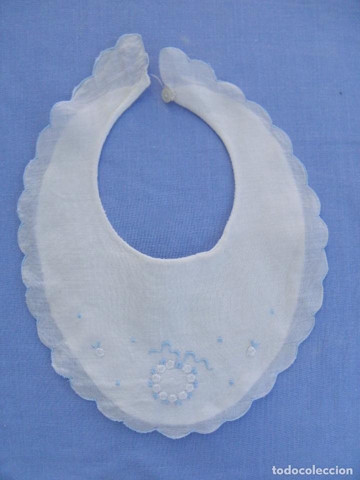 Vestidos Bonecas Espanholas: Babero muy antiguo de algod&oacute;n, para mu&ntilde;eco beb&eacute; o reborn