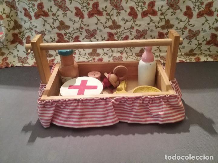 Vestidos mu&ntilde;ecas espa&ntilde;olas: CANASTILLA DE MADERA PARA MU&Ntilde;ECAS - Foto 1