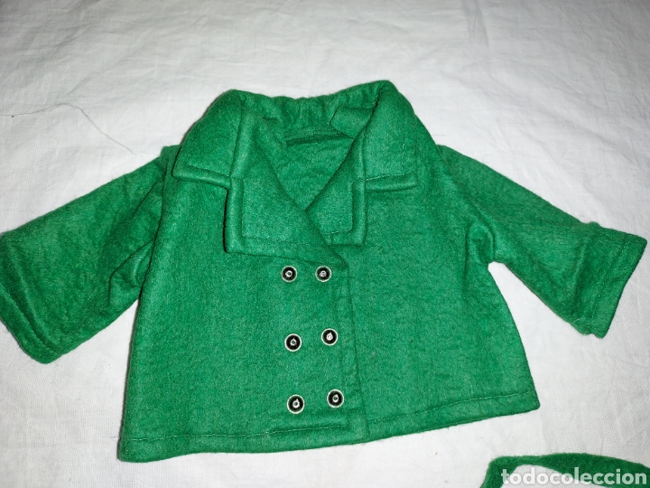 Vestidos mu&ntilde;ecas espa&ntilde;olas: BONITO ABRIGO VERDE PARA MU&Ntilde;ECA - Foto 2