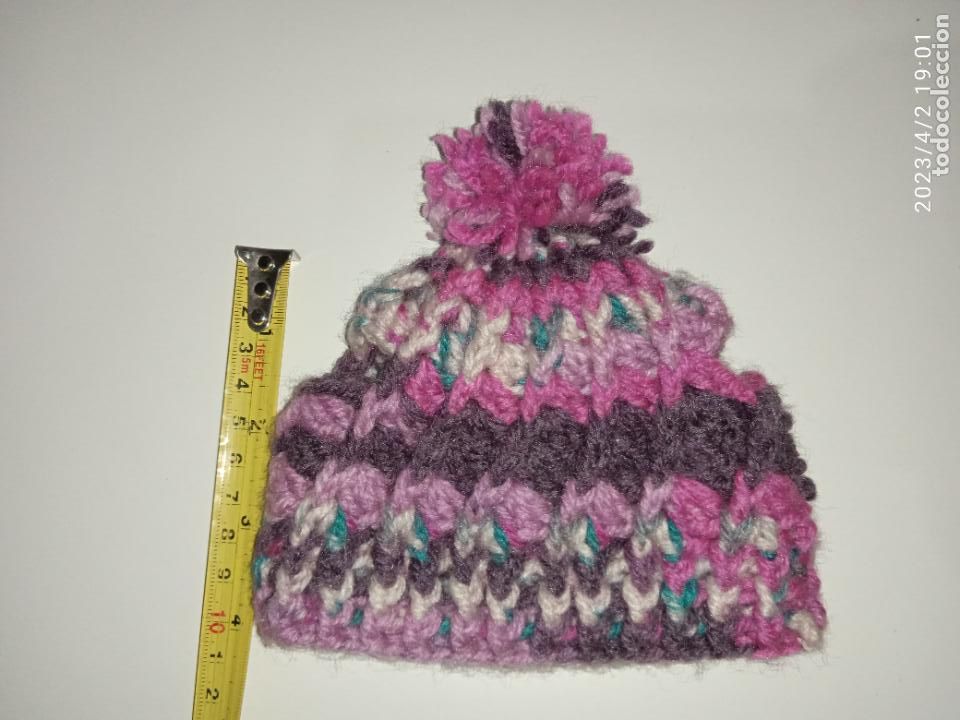 Vestidos mu&ntilde;ecas espa&ntilde;olas: Gorro para mu&ntilde;eca tama&ntilde;o nenuco - Foto 2